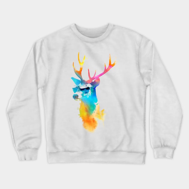 Sunny Stag Final Crewneck Sweatshirt by astronaut